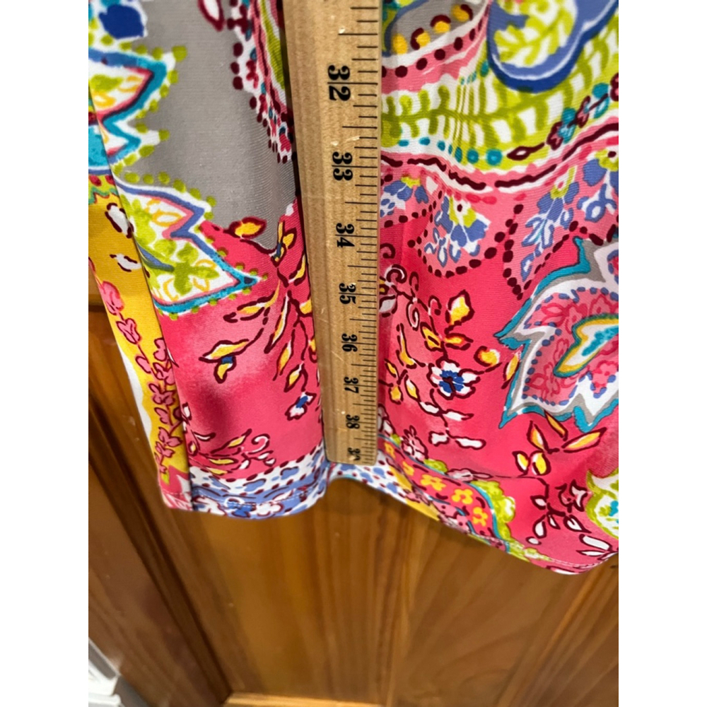 Lauren Ralph Lauren Rutched Maximalist Paisley Colorful Shift Dress Size 4 - Picture 4 of 5